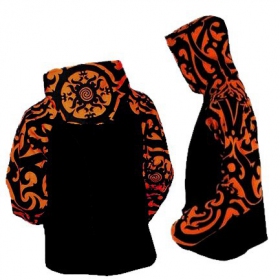 GadoGado Jacket roundhood \"Ariinuii\", Orange black