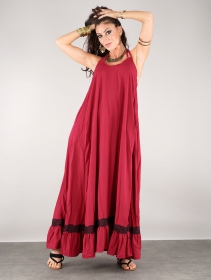 \ Gaia\  long dress, Dark red