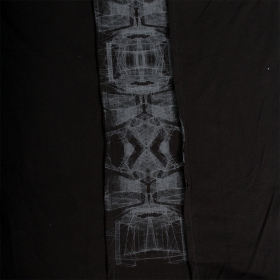 \"Geomeister\" hooded t-shirt, Black