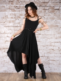 \ Gypsy\  asymmetric flared long dress, Black