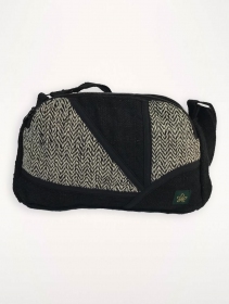 Handbag \ Lumbini\ , Black hemp and cotton