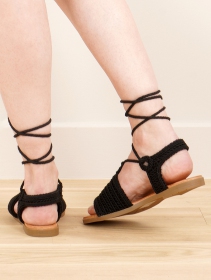 \ Haoni\  espadrilles sandals, Black