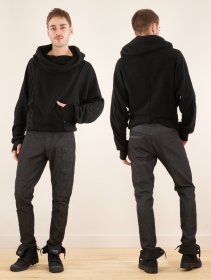 \ Helixx\  retractable hooded long sweater, Black
