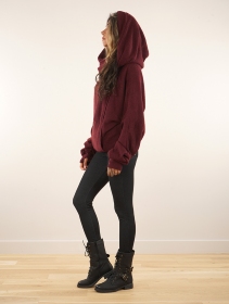 \ Helixx\  retractable hooded long sweater, Wine