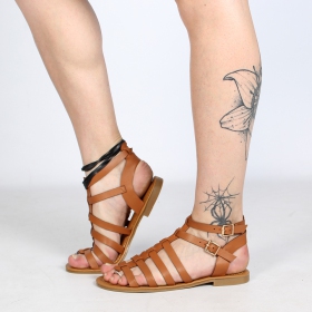  Hera  ankle gladiator sandals, Camel