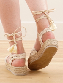 \ Hoana\  platform espadrilles sandals, Beige