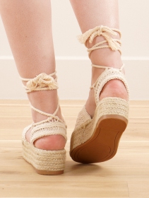 \ Hoani\  platform espadrilles sandals, Beige