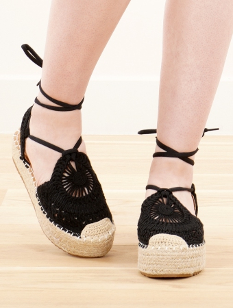 \ Hoani\  platform espadrilles sandals, Black