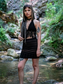 \ Ilmarë Aztec\  printed mini skirt, Black