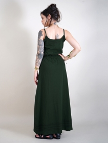 \ Indie Oromë\  printed strappy long dress, Forest green