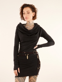 \ Kali\  cowl neck sweater dress, Black
