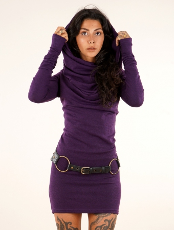 \ Kali\  cowl neck sweater dress, Purple