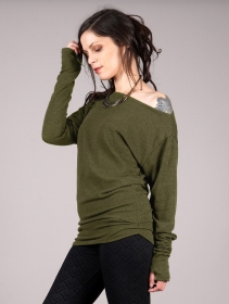 \ Kayäaz\  batwing sleeve sweater, Army green