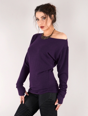 \ Kayaz\  batwing sleeve sweater, Purple