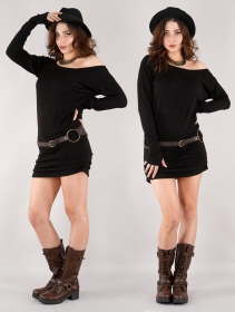 \ Kayäaz\  batwing sleeve sweater dress, Black