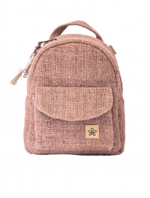 \ Kumari\  convertible backpack, Light pink hemp and cotton