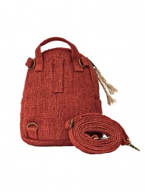 \ Kumari\  convertible backpack, Red hemp and cotton
