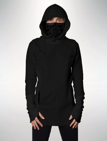 \ Kunoichi\  long hoodie, Black