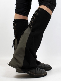 Lace-up corset legwarmers ~ Black with several colours available for lacing\'s lining