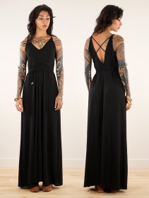 \ Lazüli\  loose and reversible strappy long dress, Black