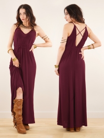 \ Lazüli\  loose and reversible strappy long dress, Wine