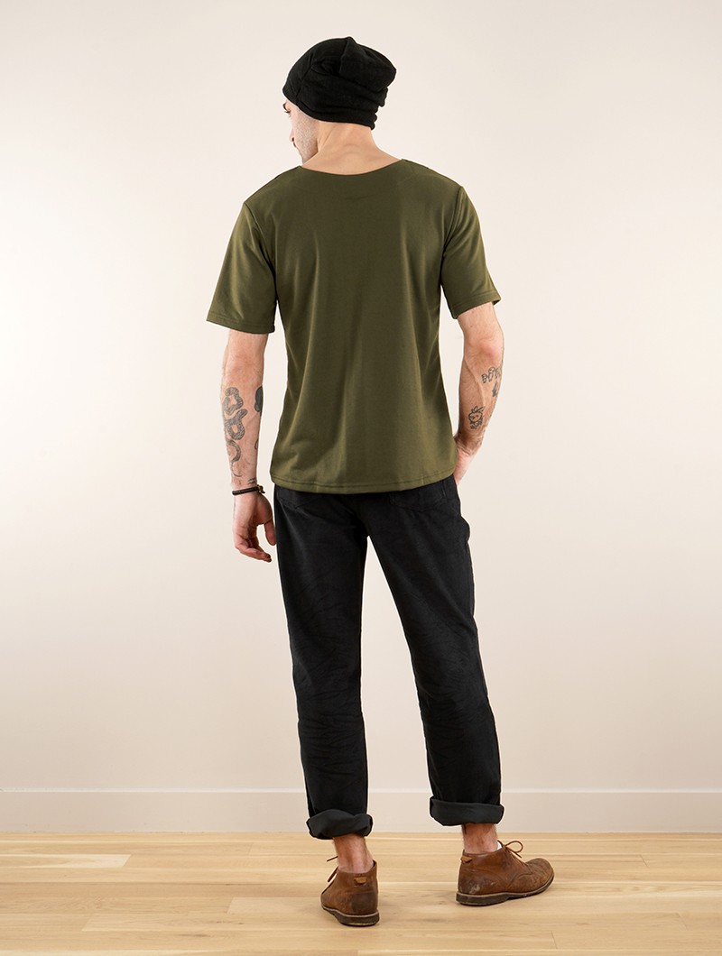 \ Legolas\   t-shirt with mao collar, Olive green