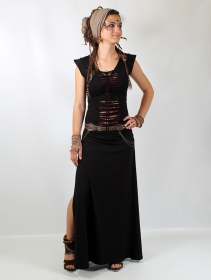 \ Long Jadeite\  dress, Black and brown