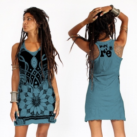 \"Lotus\" dress, Blue