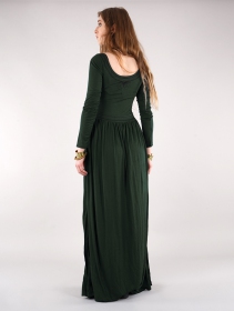 \ Lotus Artanis\  long sleeve long dress dress, Forest green