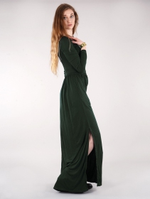 \ Lotus Artanis\  long sleeve long dress dress, Forest green