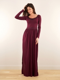 \ Lotus Artanis\  long sleeve long dress dress, Wine
