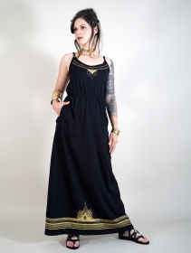 \ Lotus Oromë\  long dress, Black