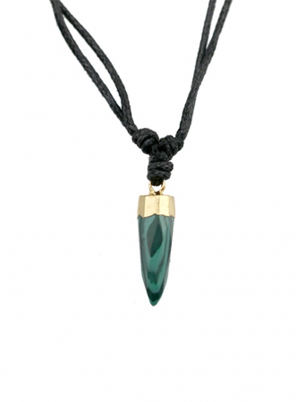 \ Malachite Naruna\  golden brass and stone necklace