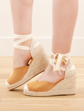 \ Malia\  platform espadrilles sandals, Camel brown