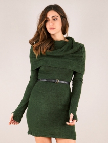 \"Mantra\" sweater dress, Forest green