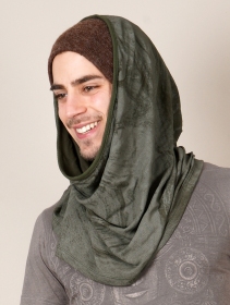 \ Marble\  hooded neck warmer, Army green