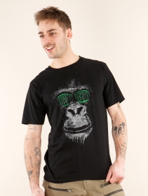 \ Matrix gorilla\  printed short sleeve t-shirt, Black