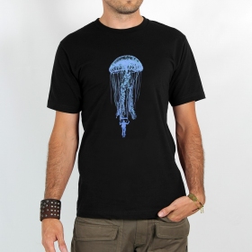 \ Medusa parachute\  printed short sleeve t-shirt, Black