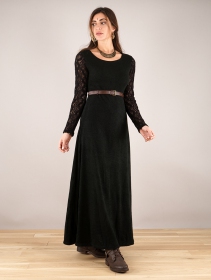 \ Melisandre\  crochet long dress, Black