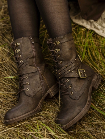 \ Menaka\  boots, Dark brown