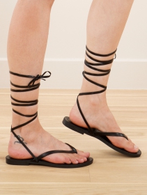 \ Mia\  high lace-up sandals, Black