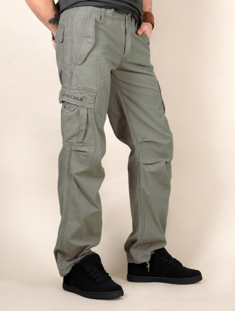 Molecule gender neutral baggy cargo pants, Army green