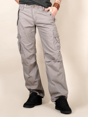 Molecule gender neutral baggy cargo pants, Grey