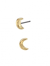 \ Moon\  gold plated nose stud