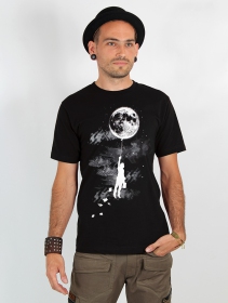 \ Moon balloon\  t-shirt, Black