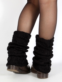 \ Naïlae\  crochet legwarmers, Black