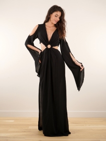 \ Naphia\  openwork long dress, Black