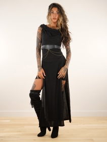 \ Nephilim\  long slit dress, Black