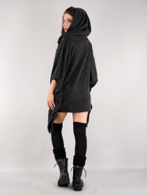 \ Nethmi\  hooded long sweater, Charcoal grey