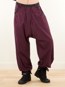 \ Niharika\  Gender neutral sarouel pants, Mottled burgundy